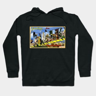 Greetings from Los Angeles California, Vintage Large Letter Postcard Hoodie